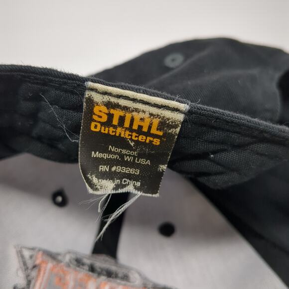 STIHL Street Boss Strapback Hat Black One Size Adjustable Embroidered - Picture 9 of 9